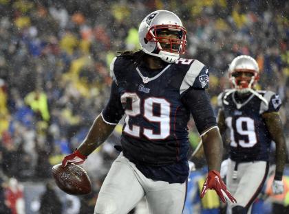 LeGarrette Blount (29) reacts after scoring a touchdown in the AFC championship game. (USAT)