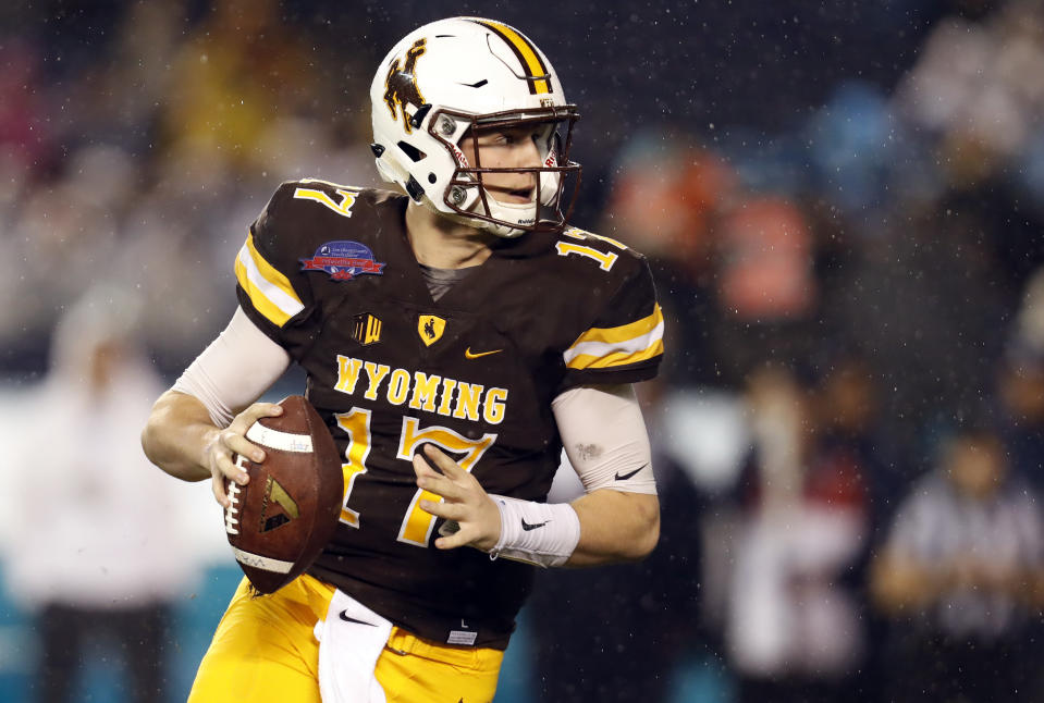 Some project Wyoming quarterback Josh Allen as a possible No. 1 pick. (AP Photo/Ryan Kang, File)