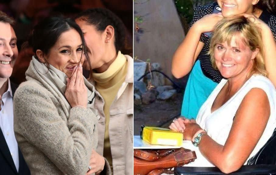 Meghan Markle's half-sister Samantha Grant (R) has asked for forgiveness. Source: Getty (L) and GoFundMe (R)