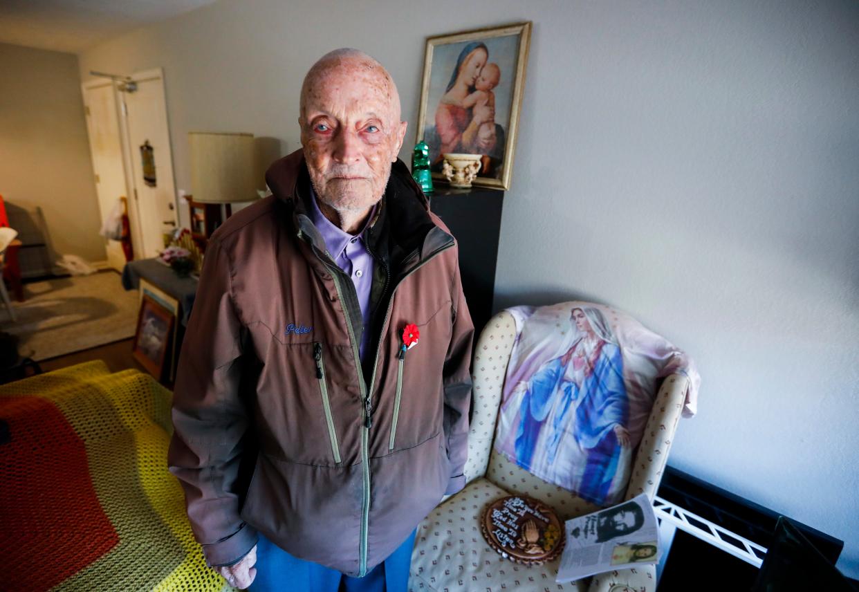 90-year-old veteran Peter Hayden ended up homeless in Springfield but with the help of The Kitchen, Inc. got an apartment.