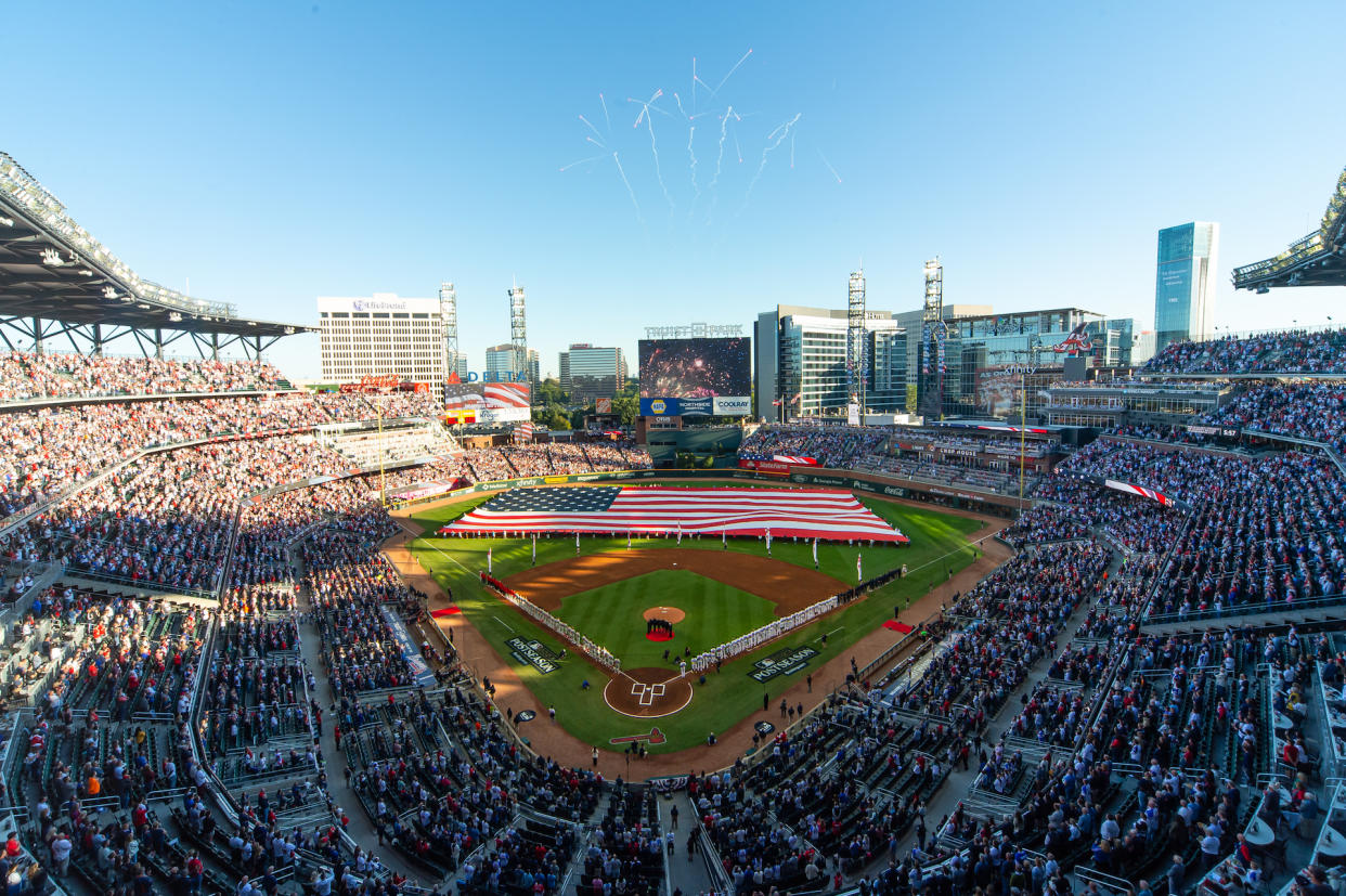 Atlanta’s Truist Park before Game 1. (John Adams/Icon Sportswire via Getty Images)