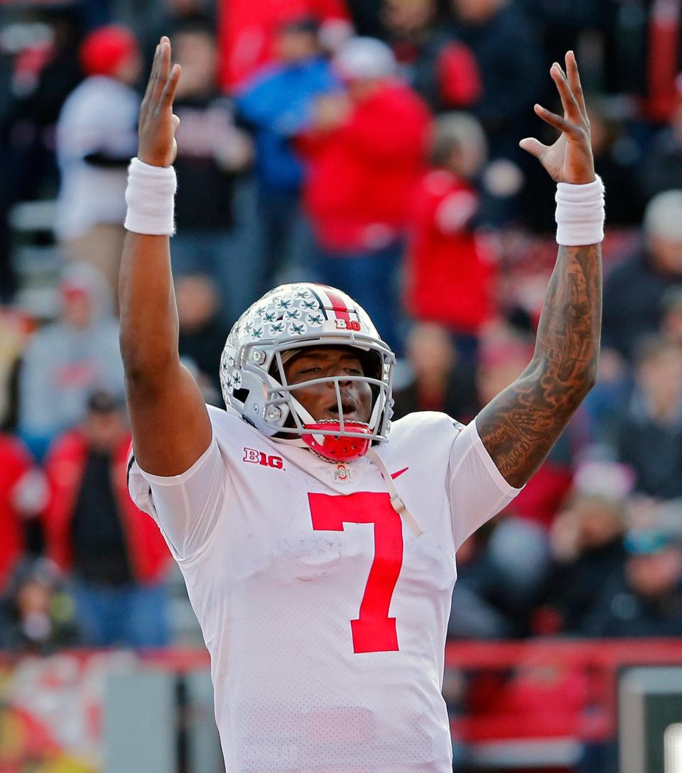 Dwayne Haskins Jr., threw a Big Ten record 50 touchdown passes and was a Heisman finalist in his only season as an Ohio State starter. He also was a two-time OSU Scholar-Athlete and Academic All-Big Ten selection.