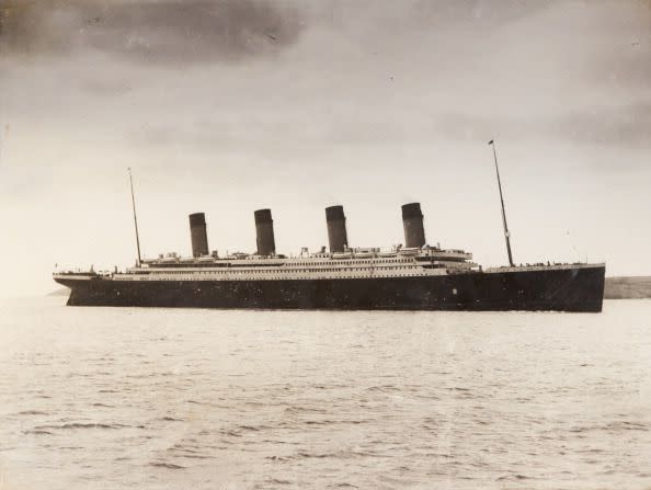 The 46 328 Tons RMS Titanic Of The White Star Line Which Sank At 2 20 Am Monday Morning April 15 After Hitting Iceberg In North Atlantic 1912 (Photo by: Universal History Archive/Universal Images Group via Getty Images)