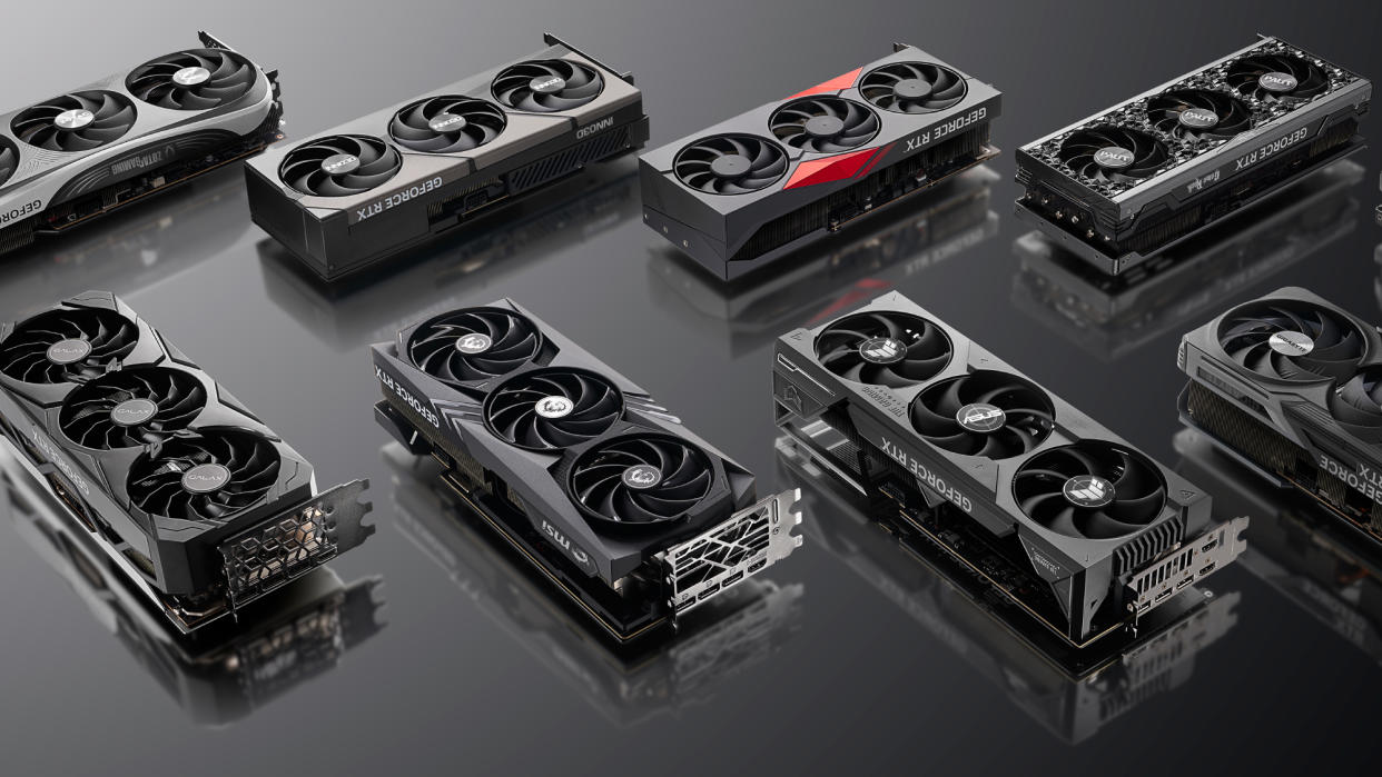  A set of RTX 4090s GPUs. 