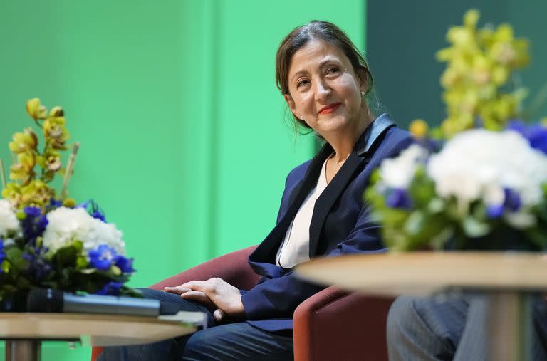 Ingrid Betancourt, durante la campaña para la primera vuelta electoral