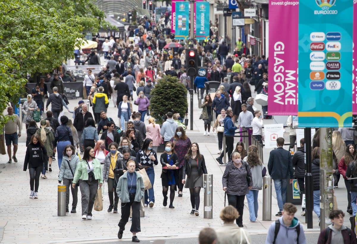 Retail sales have grown at their lowest rate since February 2021 as high inflation and the deepening cost-of-living crisis deter consumers, figures show (PA) (PA Wire)