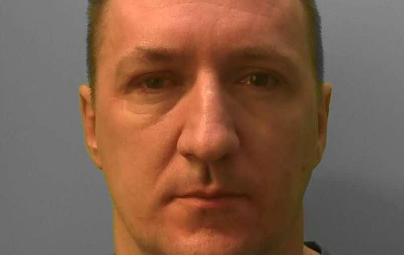 Custody image of Nathan Gardner who was jailed for 10 months of dangerous driving, failing to stop for the police and failing to provide a specimen of breath for analysis. He led police on a high-speed chase in his Porsche through Littlehampton, West Sussex, on August 23, 2020, hitting speeds of up to 133mph in a 50mph zone after a night out with a friend. See SWNS story SWNNporsche; A dad-of-11 jailed after leading police on a high-speed chase in his Porsche hitting speeds of up to 133mph in a 50mph zone after a night out with a friend. Nathan Gardner was clocked smashing the speed limit in the sports car, then refused to take a breath and drug test when police finally caught up with him. The 43-year-old was spotted swerving across the road in Littlehampton, West Sussex, and led police on a 25-minute pursuit, speeding through red lights. Gardner is the sole carer for the 11 children he had with wife Mandy Gardner, who took her own life in April last year. The mother-of-13 appeared alongside Gardner on TV show Extraordinary Pregnancies on the TLC channel in 2016.