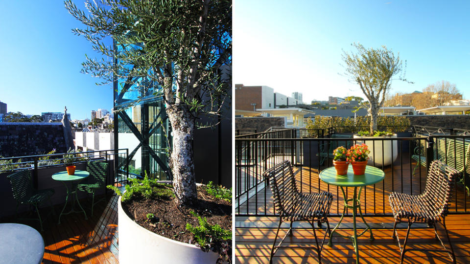 Rooftop views on the private terrace. Photo: Supplied/Terence Yong