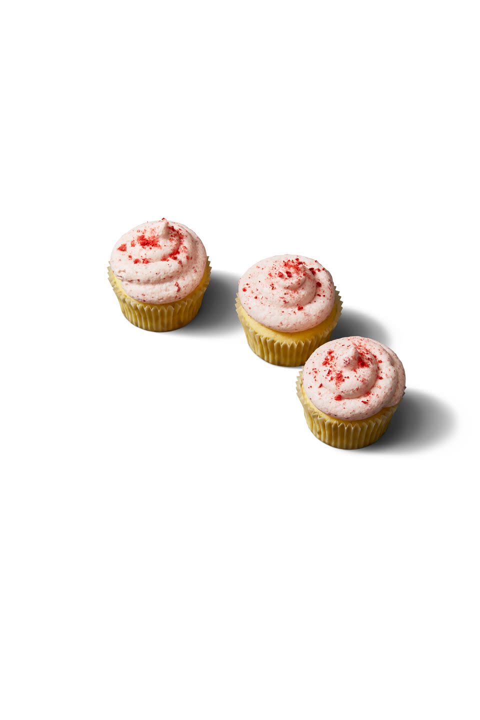 Lemon Cupcakes with Strawberry Frosting