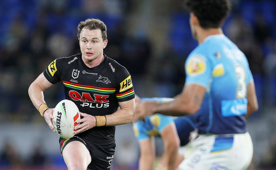 Dylan Edwards, pictured here in action for the Panthers against the Titans.