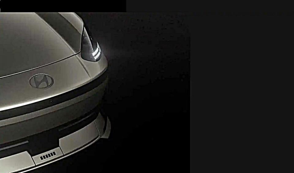 現代汽車Ioniq 6公布最新預告圖，車頭正式亮相具極佳空氣力學