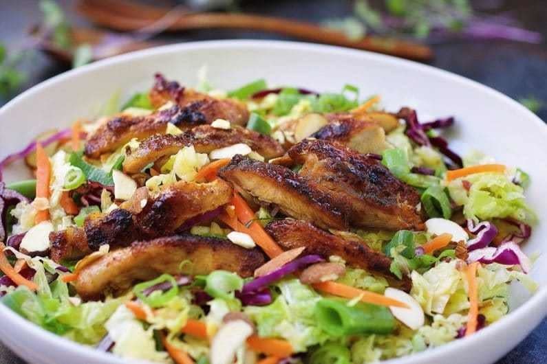 <strong>Get the <a href="https://iheartumami.com/paleo-asian-chicken-cabbage-salad/" target="_blank" rel="noopener noreferrer">Paleo Asian Chicken Salad</a> recipe from I Heart Umami.</strong>