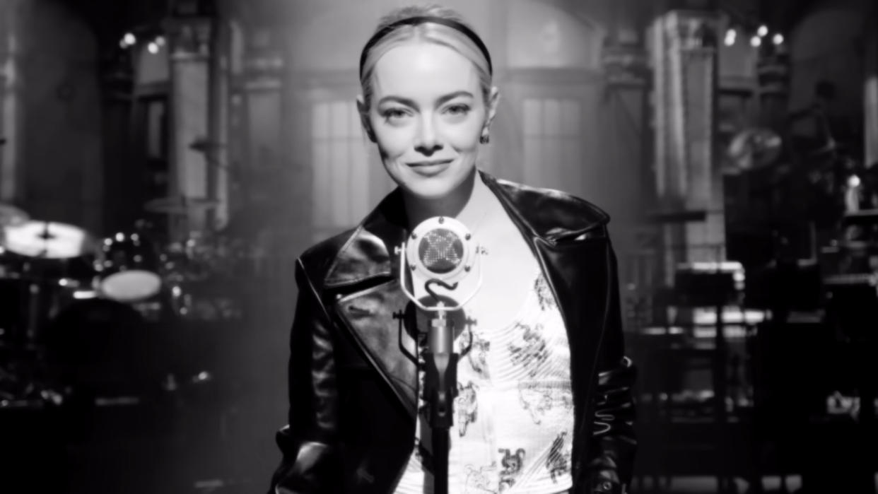  Emma Stone in Season 49's SNL Promo. 