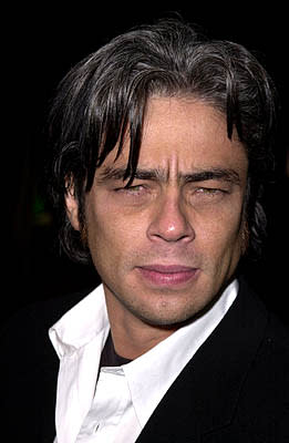 Benicio Del Toro at the Los Angeles premiere of Guy Ritchie 's Snatch (1/18/2001) Photo by Steve Granitz/WireImage.com