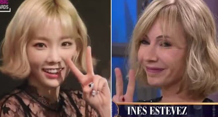 ¡Estás igual! ‘La Inés Estévez coreana’ causó furor en las redes sociales. ¿Las ves parecidas? – Foto: Twitter/Infonews