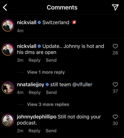 Nick Viall and Girlfriend Natalie Joy Fuel Johnny DePhillipo and Victoria Fuller Drama: 'Switzerland'