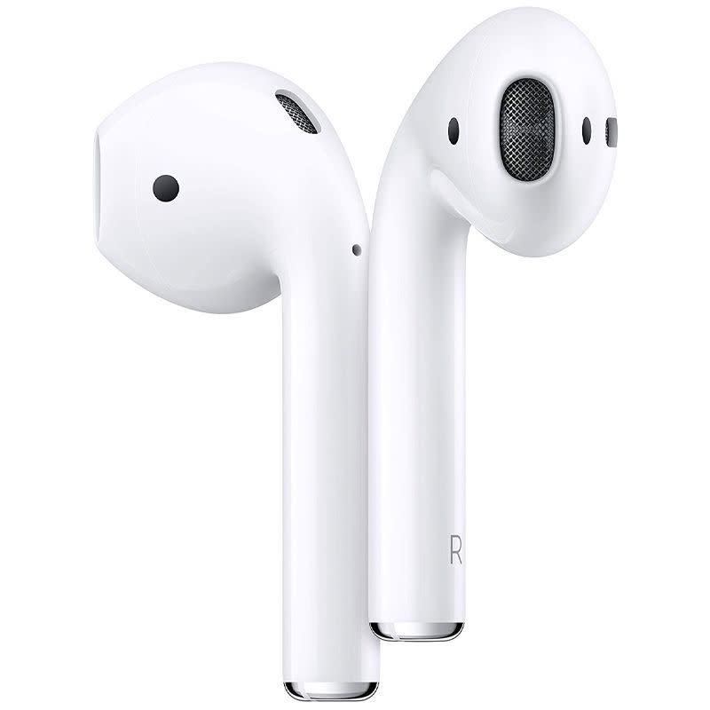 <p><strong>Apple</strong></p><p>amazon.com</p><p><strong>$114.99</strong></p><p><a href="https://www.amazon.com/dp/B07PXGQC1Q?tag=syn-yahoo-20&ascsubtag=%5Bartid%7C10054.g.37885144%5Bsrc%7Cyahoo-us" rel="nofollow noopener" target="_blank" data-ylk="slk:Shop Now;elm:context_link;itc:0;sec:content-canvas" class="link ">Shop Now</a></p><p>Remember the hype around the AirPods when it was first released? Relive it right now at a much cheaper price. And here are some <a href="https://www.esquire.com/lifestyle/g32007533/best-airpod-accessories/" rel="nofollow noopener" target="_blank" data-ylk="slk:AirPod accessories;elm:context_link;itc:0;sec:content-canvas" class="link ">AirPod accessories</a> to go with it.<br></p>