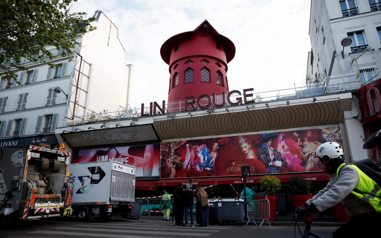 An iconic sight with a difference - the Moulin Rouge without the famous windmil