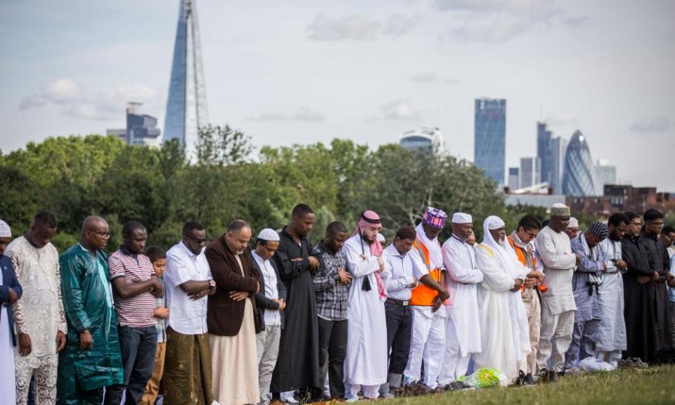 Muslims celebrate Eid in London.