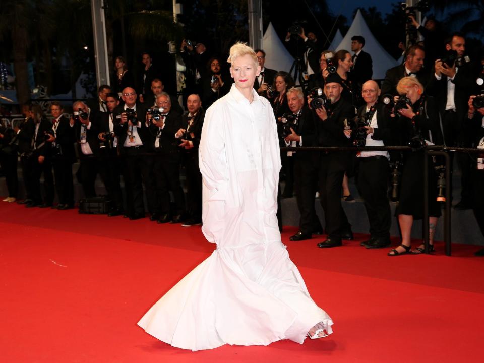 Tilda Swinton at the Cannes Film Festival on May 21, 2022.