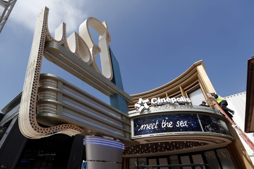 PACIFIC PALISADES, CA-SEPTEMBER 21, 2018: The newly redesigned Bay Theatre by Kinepolis Luxury Cinemas features 5 screening rooms at Palisades Village in Pacific Palisades, that is opening on Saturday. (Mel Melcon/Los Angeles Times)