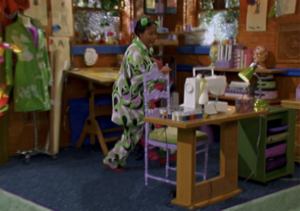 the little sewing studio in Raven's room