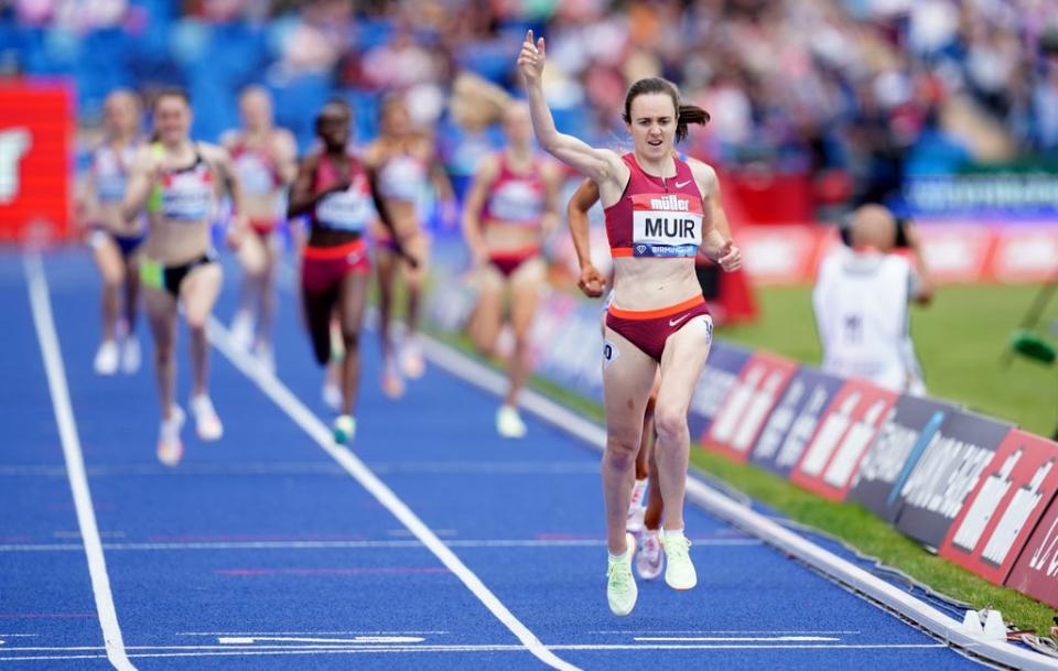 Laura Muir claimed victory in Birmingham (David Davies/PA) (PA Wire)
