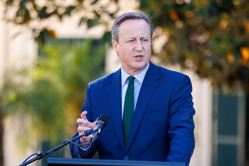 Britain's Foreign Secretary Cameron at AUKMIN in Adelaide