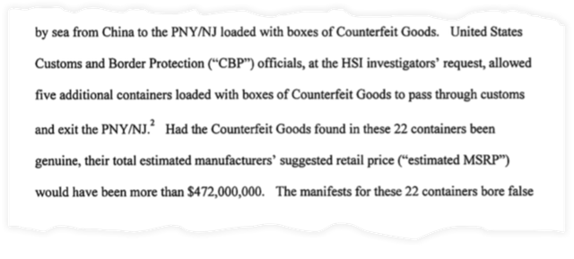 Counterfeiters Found With $472 Million in Nike, Louis Vuitton