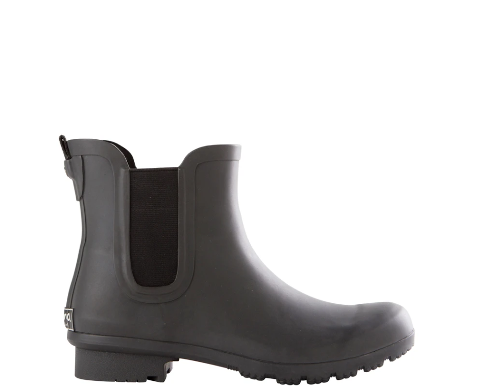 Chelsea Matte Charcoal Women's Rain Boots. 