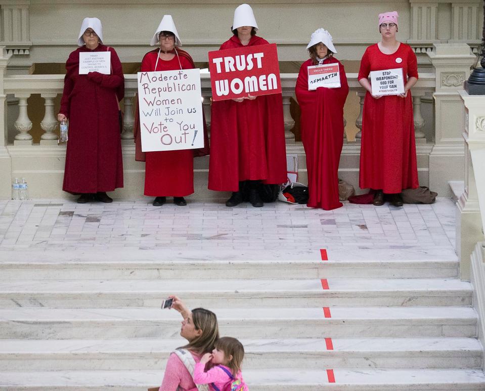 Republican Georgia Gov. Brian Kemp could sign a controversial bill this week that would ban abortions after a heartbeat is detected.