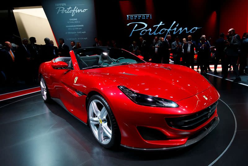 New Ferrari Portofino is displayed during the Frankfurt Motor Show (IAA) in Frankfurt