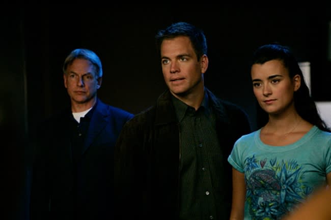 Mark Harmon, Michael Weatherly and Cote de Pablo on NCIS