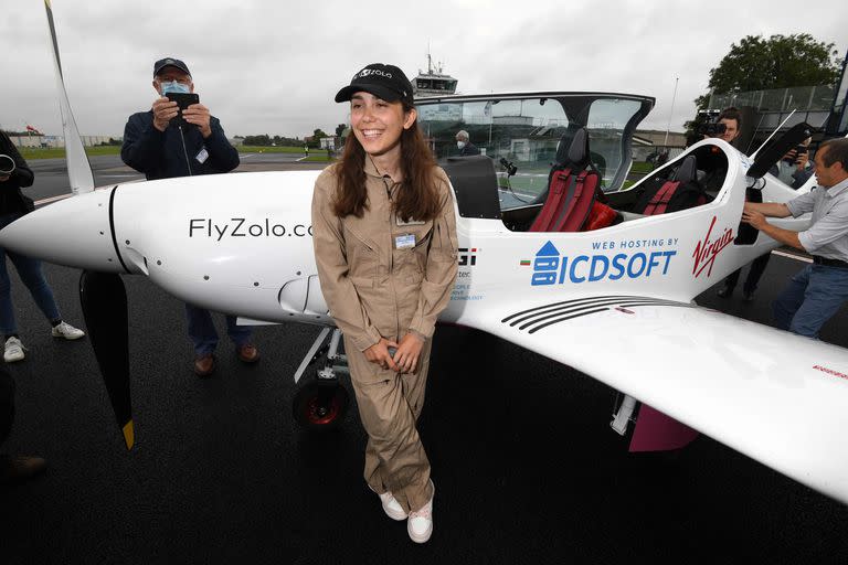 Zara Rutherford, en Wevelgem (Photo by JOHN THYS / AFP)