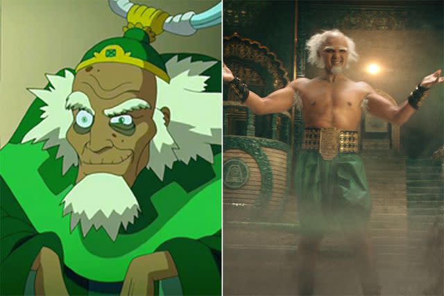 <p>Nickelodeon; Netflix</p> Utkarsh Ambudkar plays King Bumi in 'Avatar: The Last Airbender'