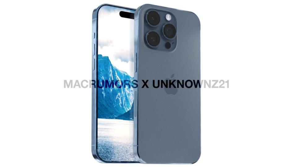 The rumored iPhone 15 Pro blue shade