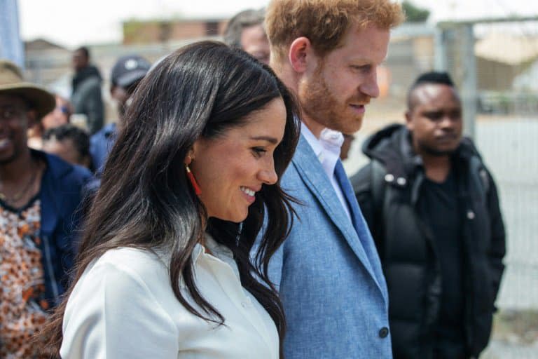 Le prince Harry et Meghan Markle lors d'une visite à Johannesburg le 2 octobre 2019 - Michele Spatari © 2019 AFP