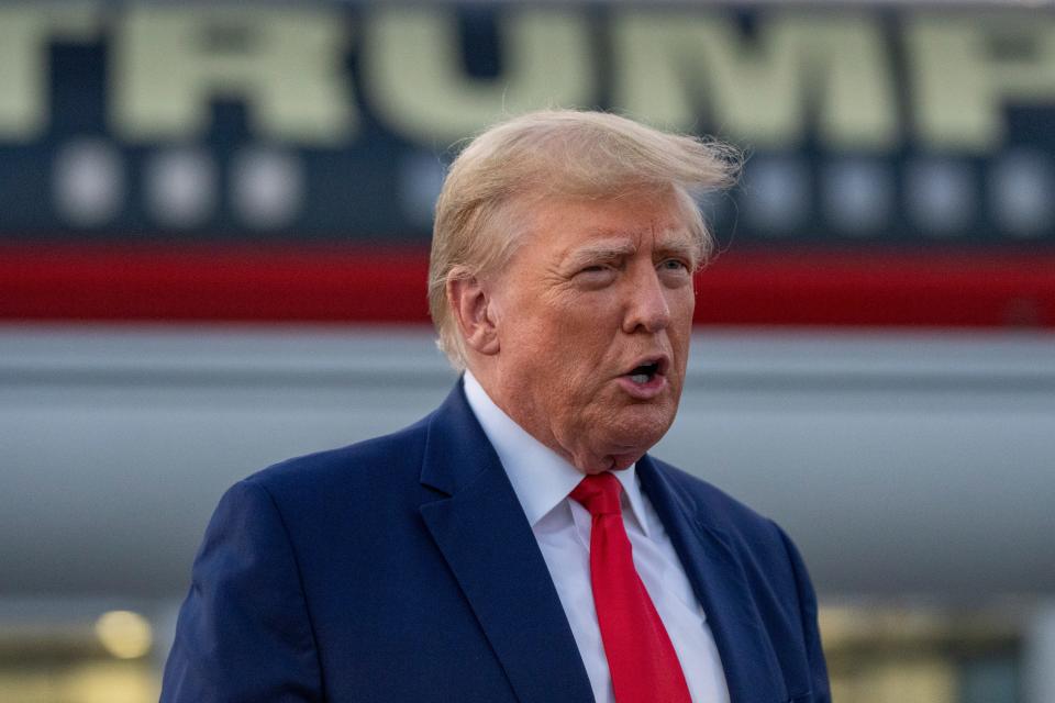 Former President Trump this week derided talk of invoking the U.S. Constitution's 14th Amendment to disqualify his surging 2024 presidential candidacy.