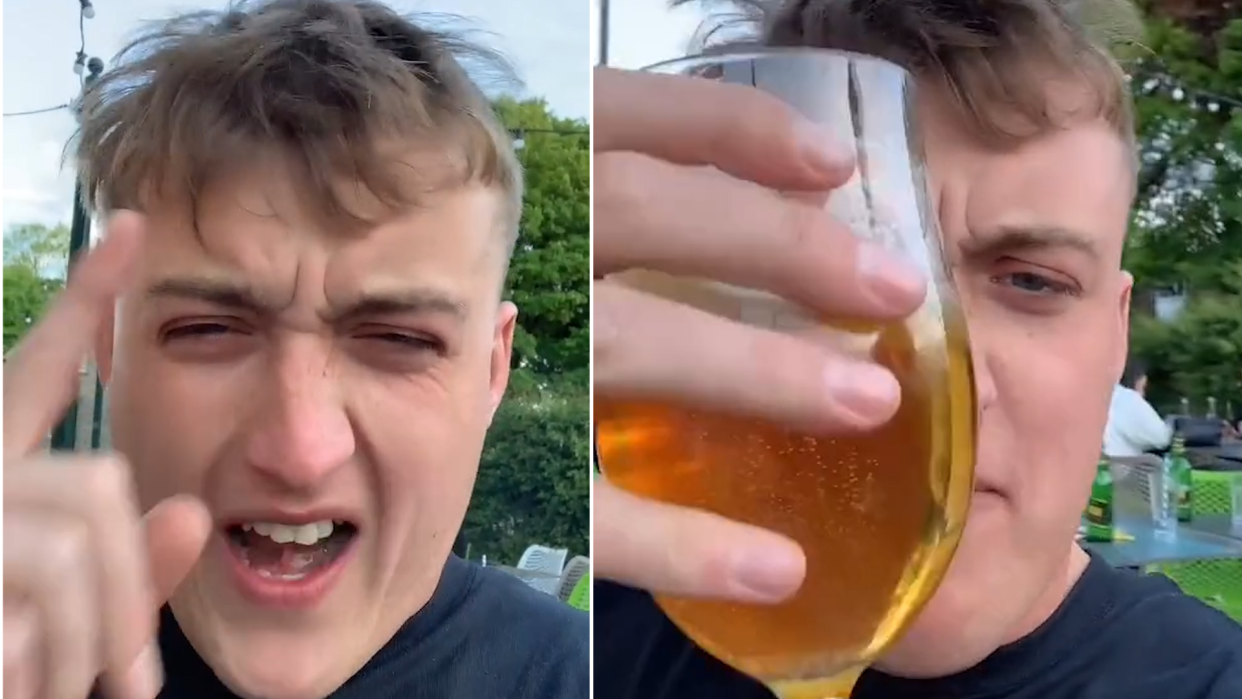 Tom Birchy's TikTok prank at a Wethespoon's pub backfired. (SNWS)