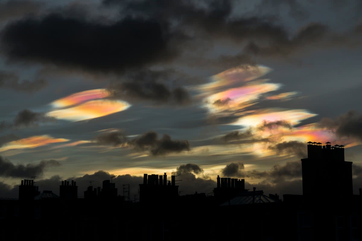 Nacreous clouds appear to shimmer in the sky  ( Ben Jessop / Unsplash )