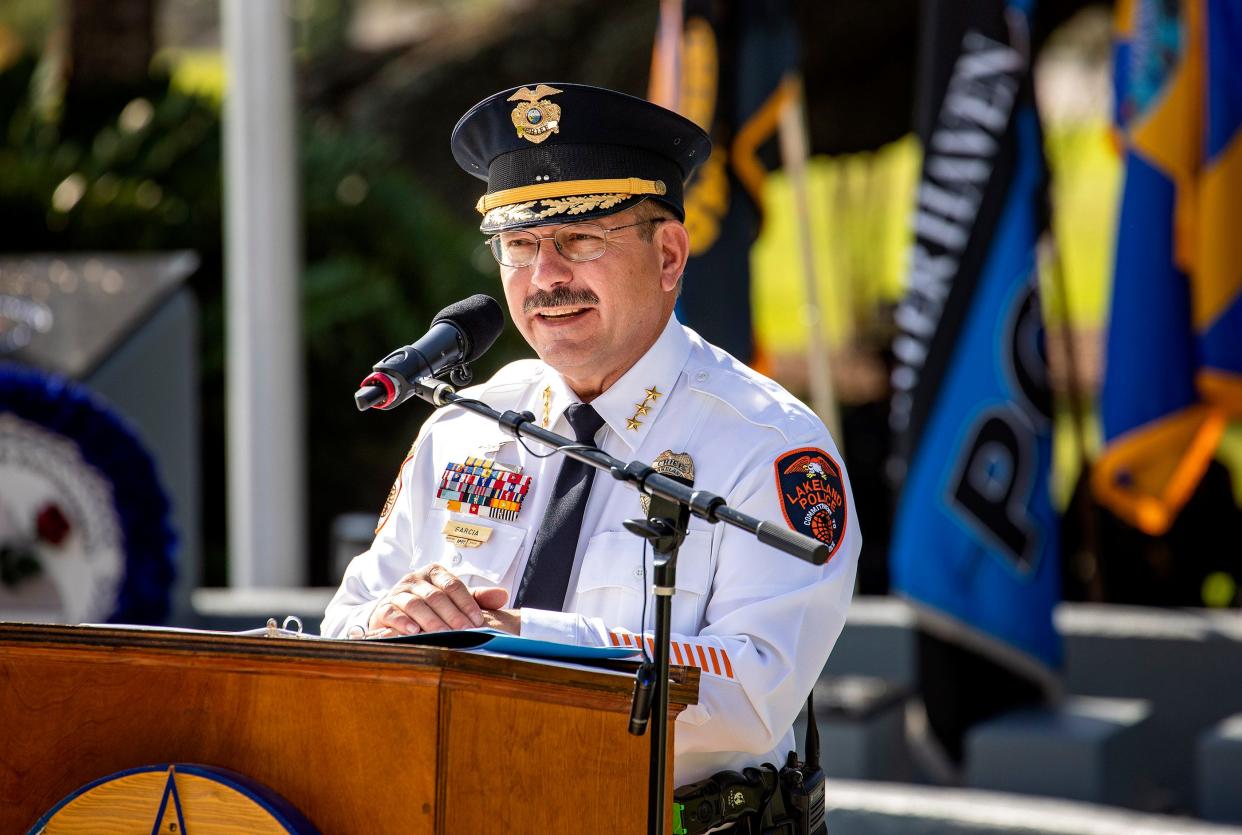 Lakeland Police Chief Ruben Garcia is schedule to retire from his post in December. He was promoted to chief in January 2019 and has served more than 35 years with the department.