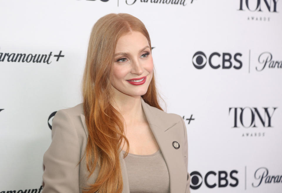 NEW YORK, NEW YORK - MAY 04: Jessica Chastain attends the 76th Annual Tony Award Meet The Nominees Press Event at Sofitel New York on May 04, 2023 in New York City. (Photo by Bruce Glikas/Getty Images)