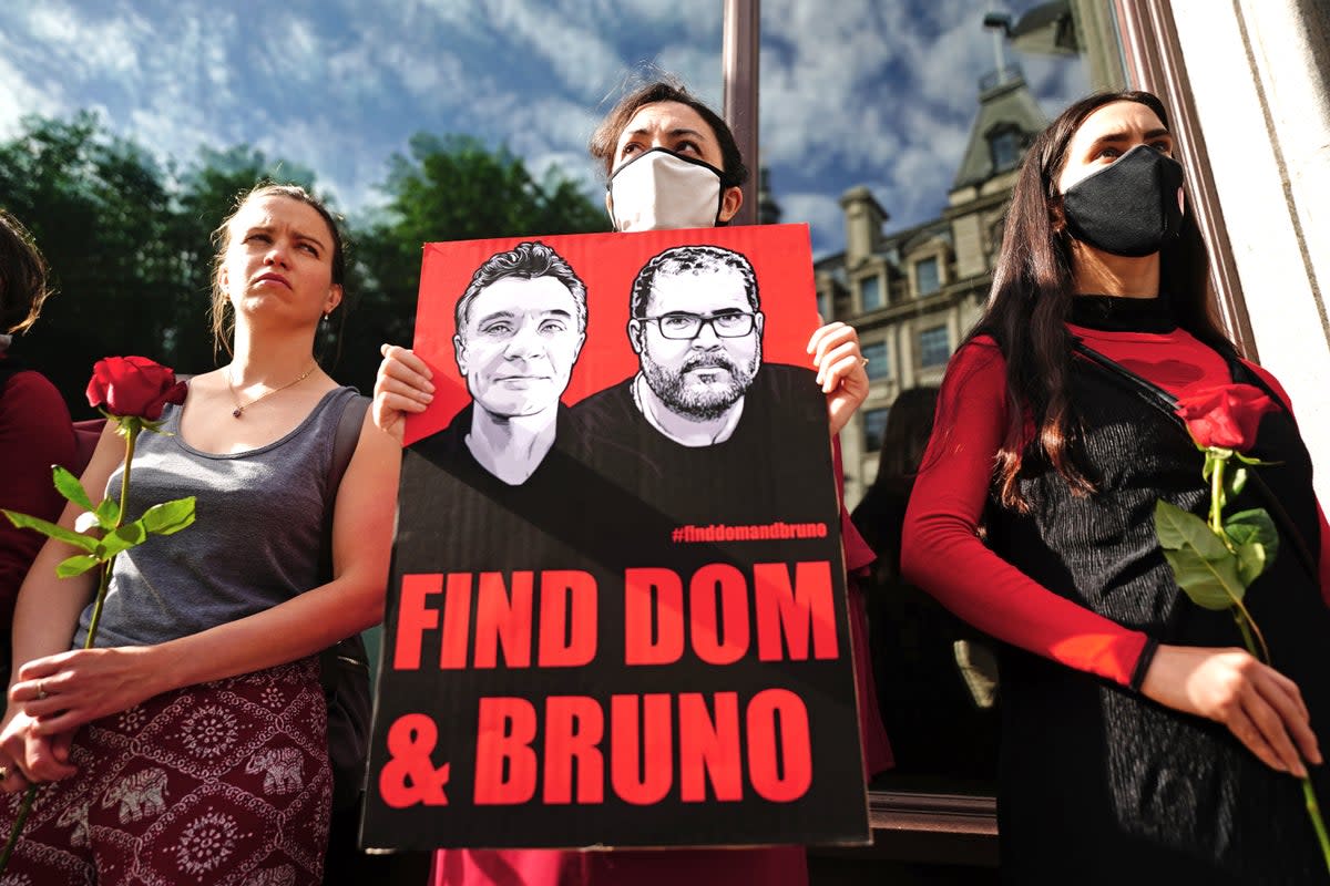 A London protest calling for awareness to the disapperance of the missing men (Victoria Jones/PA) (PA Wire)