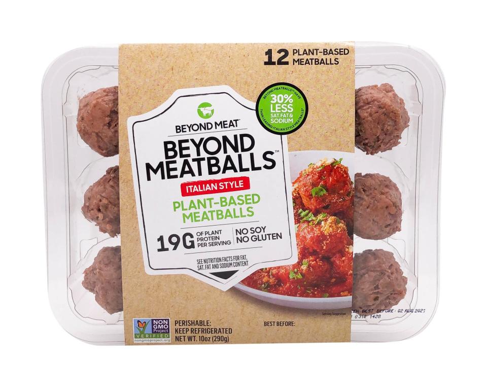 A package of 12 meatballs with a label in the middle