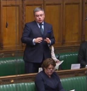Conservative former justice secretary Sir Robert Buckland speaking in the Commons on Monday evening (parliamentlive.tv)