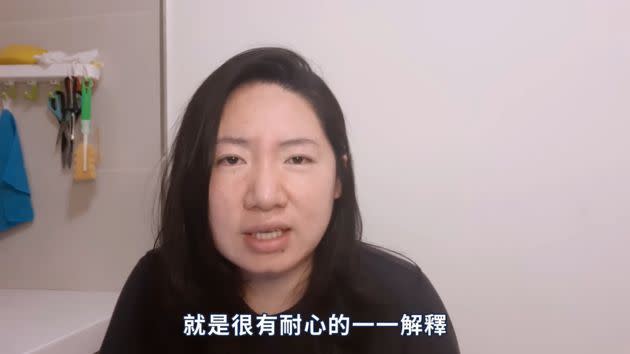 Lia很感謝台灣醫護耐心解決新手媽媽們的問題。（圖／翻攝自焦慮主婦Lia YouTube）