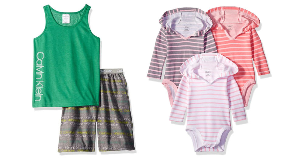 Hanes, Lucky Brand, Calvin Klein kids and baby clothes. (Photo: Amazon)