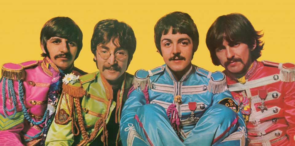 The Beatles appear on the inside cover of a Sgt. Pepper's Lonely Hearts Club Band record. Photo from Indiewire