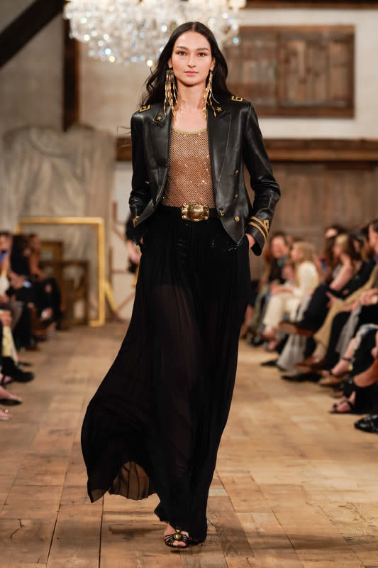 Ralph Lauren Returns to New York Fashion Week With Liquid Gold