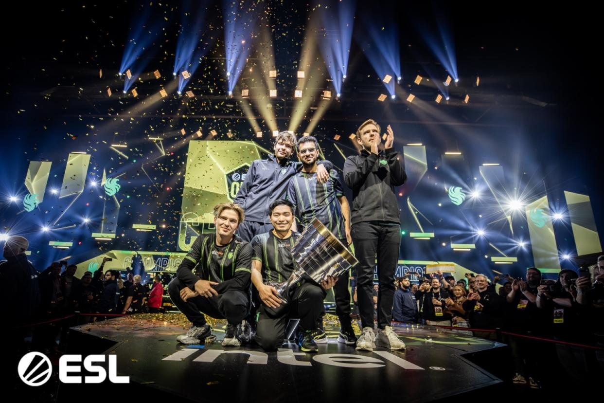 MENA-based Dota 2 juggernauts Team Falcons claimed the championship of ESL One Birmingham 2024 with a 3-0 sweep over BetBoom Team in the grand finals. (Photo: Luc Bouchon, ESL)